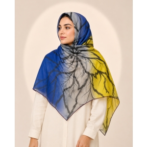 روسری مجلسی قواره دار طرح گل آبرنگی