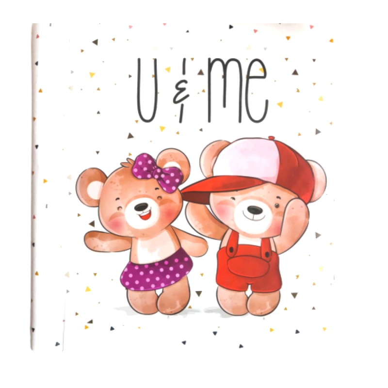 آلبوم عکس کودک چسبی با روکش سلفون ۳۰ برگ طرح خرسی u&me