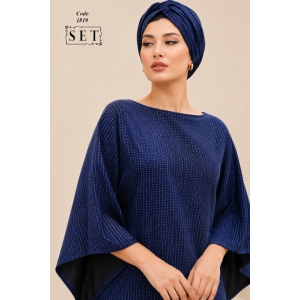 شومیز مجلسی مدل نگار رنگ سورمابی کد 1819 برند SET