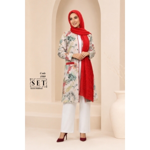 مانتو مجلسی مدل فادیا رنگ قرمز کلاسیک کد 1880 برند SET