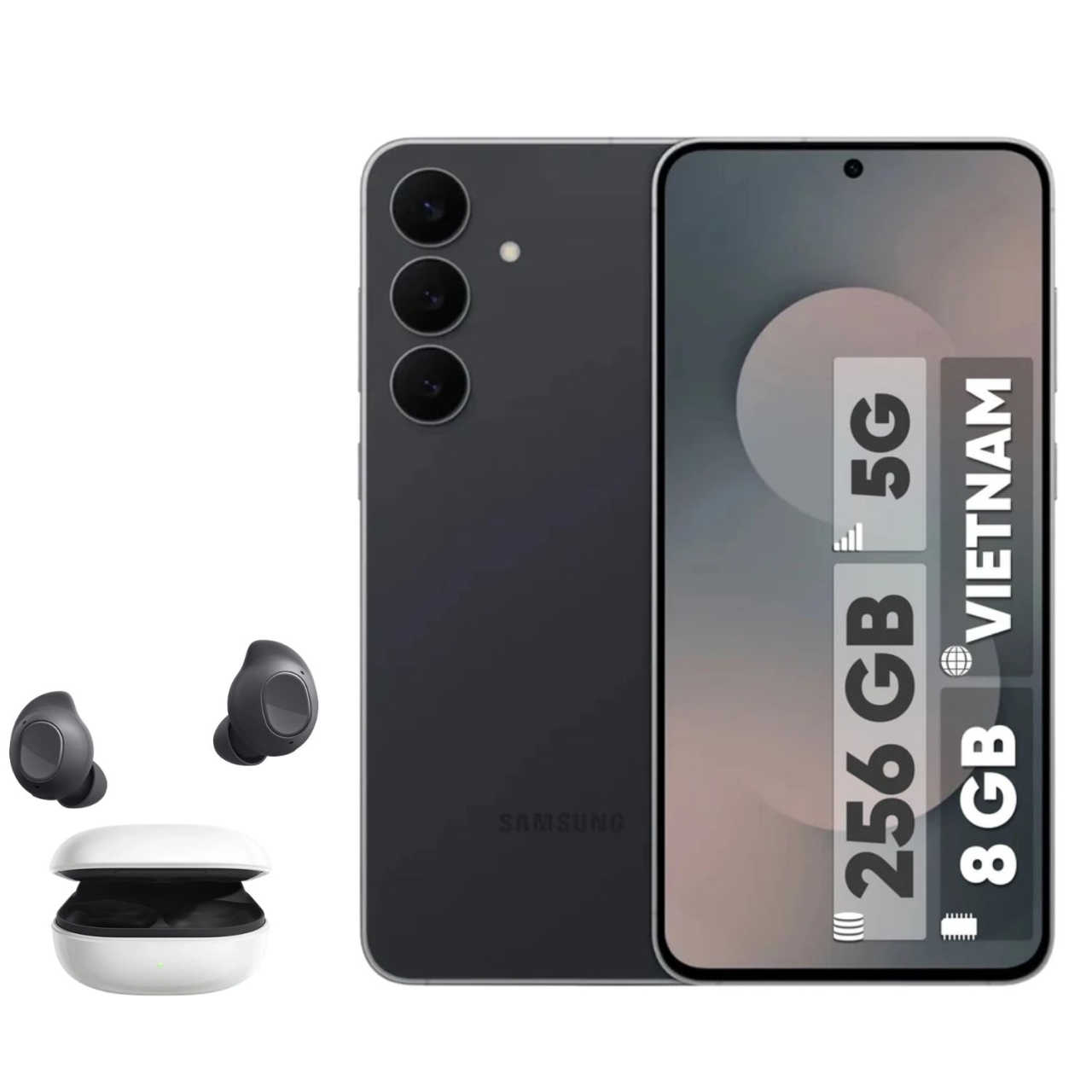 گوشی موبایل سامسونگ مدل Galaxy S25 FE دو سیم کارت ظرفیت 256 گیگابایت و رم 8 گیگابایت - ویتنام - به همراه هدفون بلوتوثی سامسونگ مدل Galaxy Buds FE