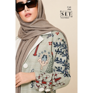 مانتو مزون دوز مدل رها طرح شاهنامه کد 1866 برند SET
