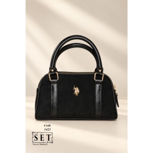 کیف زنانه رنگ مشکی طرح POLO کد 1423 برند SET