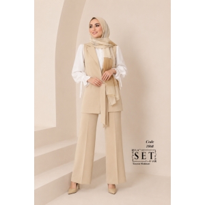 ست کلاسیک مدل الیسا رنگ کرم نسکافه ای کد 1868 برند SET