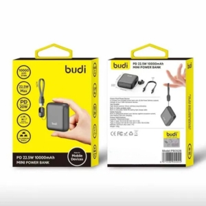 پاوربانک 22.5 وات بودی مدل PB092B ظرفیت 10000 میلی‌آمپرساعت به همراه کابل تبدیل USB-C