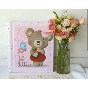 آلبوم عکس کودک چسبی با روکش سلفون ۳۰ برگ خرسی be sweet ۲۵*۳۰