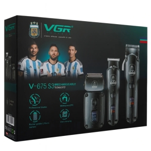 مجموعه ماشین اصلاح موی سر و صورت شارژی وی جی آر مدل V-675 S3