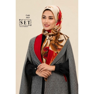 پالتو پانچ مدل رژینا رنگ قرمز کلاسیک کد 1821 برند SET