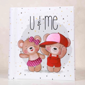آلبوم عکس کودک چسبی با روکش سلفون ۳۰ برگ طرح خرسی u&me