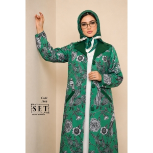 مانتو مزون دوز مدل رها طرح گلستان کد 1866 برند SET