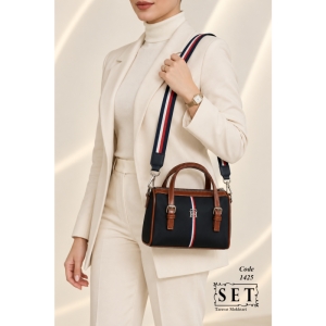 کیف زنانه رنگ مشکی طرح Tommy کد 1425 برند SET