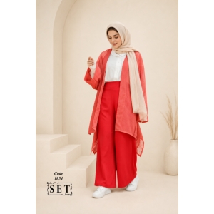 ست غیررسمی مدل دلوین رنگ آجری کد 1854 برند SET