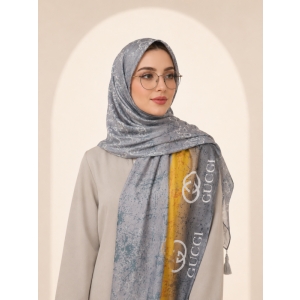 شال گوچی رنگ طوسی زرد