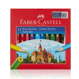 مداد رنگی 12 رنگ فابر کاستل مدل Eco pencils cardboard 