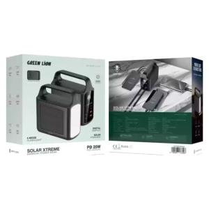 پاوربانک خورشیدی 20 وات ظرفیت 80000 میلی آمپر گرین لاین مدل Solar Xtreme GNPXB8S80KBK