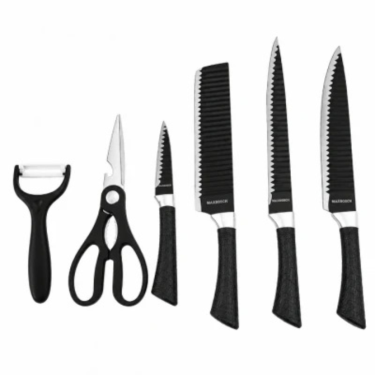 سرویس چاقو 6 پارچه با تیغه استیل و با دسته سرامیک مدل MB-9988