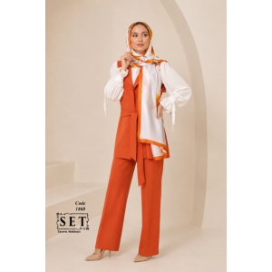 ست کلاسیک مدل الیسا رنگ آجری کد 1868 برند SET