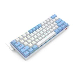 کیبورد مکانیکال گیمینگ ردراگون مدل K617 FIZZ White/Blue WB (دارای حروف فارسی)