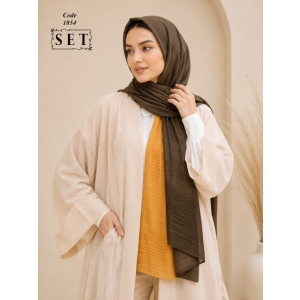 ست غیررسمی مدل دلوین رنگ کرم نسکافه ای کد 1854 برند SET