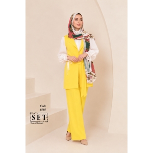 ست کلاسیک مدل الیسا رنگ زرد لیمویی کد 1868 برند SET