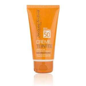 کرم ضد آفتاب رنگی ژاک آندرل پاریس SPF 50 مدل طبیعی  ‌محافظ UVA/UVB مناسب برای پوست خشک حجم 50 میلی‌لیتر