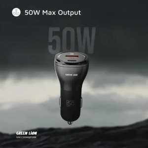شارژر فندکی ۵۰ وات دو پورت گرین لاین مدل Dual Port Car Charger 50W