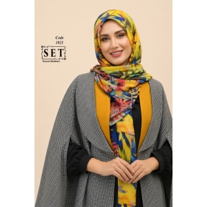 پالتو پانچ مدل رژینا رنگ خردلی کد 1821 برند SET