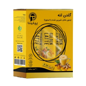 گلدن لته بدون شکر و شیرین شده با استویا جعبه 10 عددی