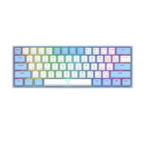 کیبورد مکانیکال گیمینگ ردراگون مدل K617 FIZZ White/Blue WB (دارای حروف فارسی)