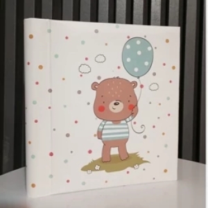 آلبوم عکس کودک چسبی با روکش سلفون ۳۰ برگ طرح خرس و بادکنک ۳۰*۲۵