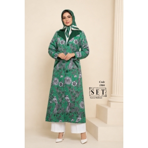 مانتو مزون دوز مدل رها طرح گلستان کد 1866 برند SET