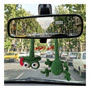 عروسک بافتنی قورباغه گردن دراز زبان دراز