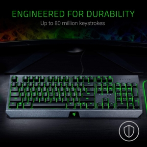 کیبورد گیمینگ ریزر مدل BlackWidow Essential Green Switch