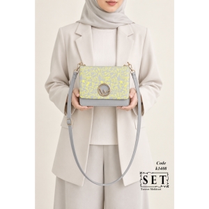 کیف زنانه رنگ طوسی مدل فندی کد 1408 برند SET