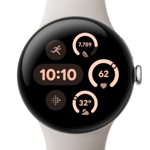ساعت هوشمند 45 میلی‌متری گوگل مدل Pixel Watch 3 با بند سیلیکونی