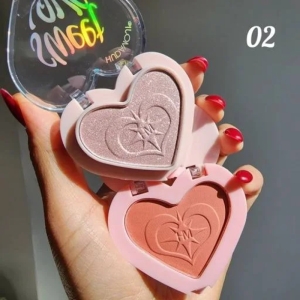 پالت رژگونه و هایلایتر هدی موجی مدل SWEET LOVE شماره 02