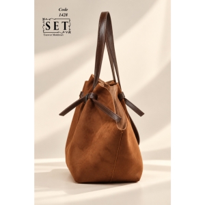 کیف توت دوشی مدل کهربا رنگ کنیاکی کد 1428 برند SET