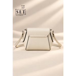 کیف فانتزی مدل نوا رنگ کرم کد 1427 برند SET