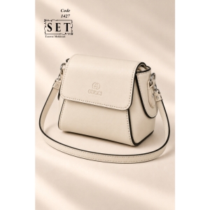 کیف فانتزی مدل نوا رنگ کرم کد 1427 برند SET