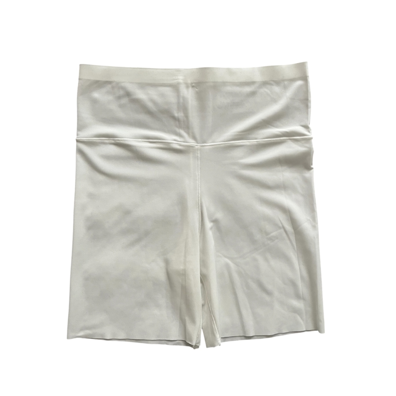 شلوارک لیزری مدل ساده کمر ۱۰ سانتی رنگ سفید