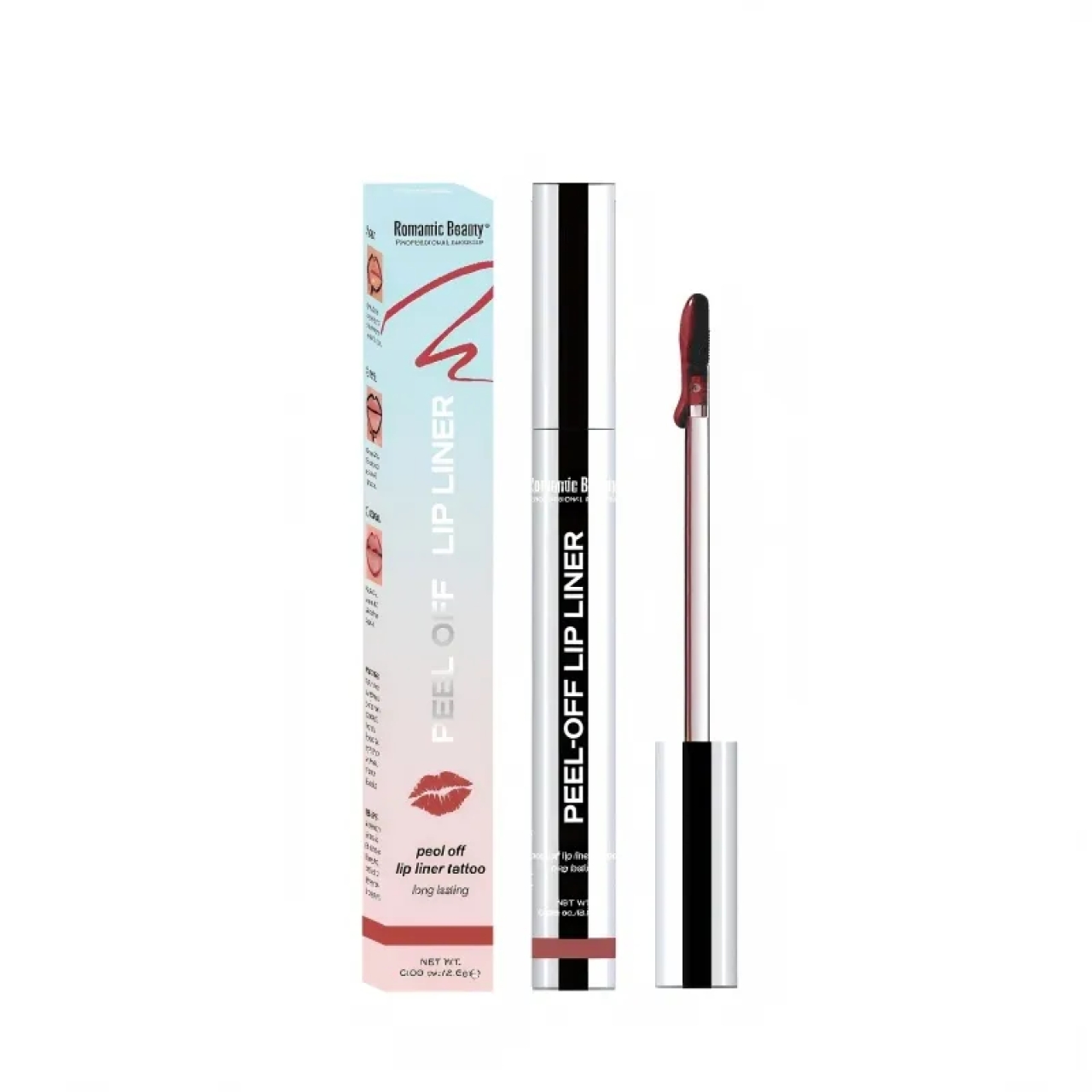 خط لب رومانتیک بیوتی مدل PEEL-OFF شماره 04