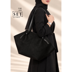 کیف توت دوشی مدل کهربا رنگ مشکی کد 1428 برند SET