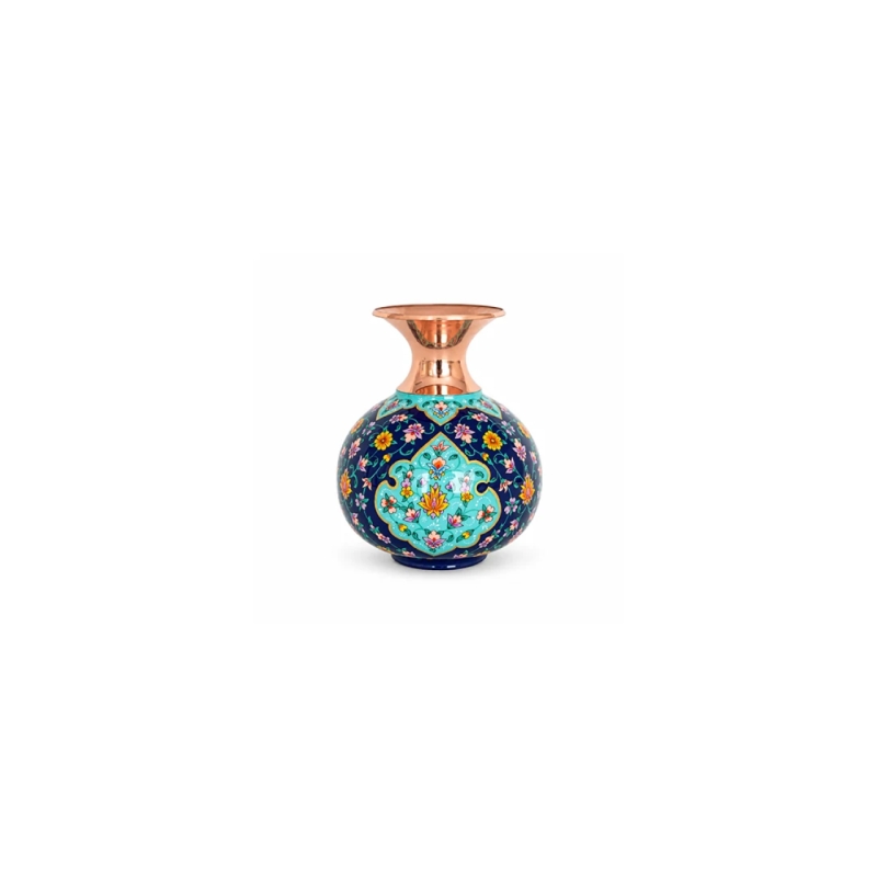 گلدان اناری مس و پرداز آقاجانی